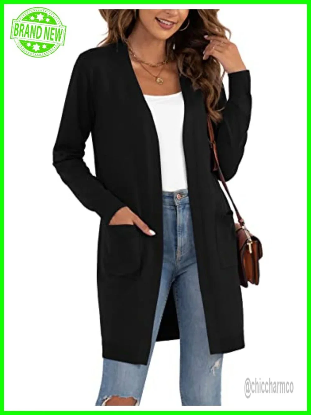 Women's Long Sleeve Open Front Cardigan